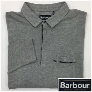 BARBOUR Mens Golf Polo Shirt Size‎ L Long Sleeve Cotton Casual